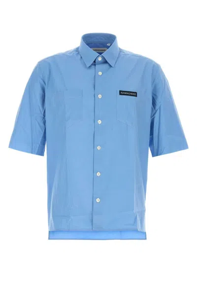 NAMACHEKO CERULEAN BLUE POPLIN GUARDIA SHIRT