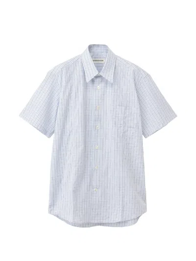Namacheko Check-print Short-sleeved Shirt In White