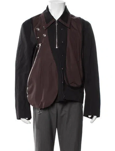 Pre-owned Namacheko Colorblock Pattern Jacket In Black