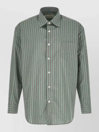 Namacheko Colt Long Sleeve Shirt Button Collar Pocket In Green