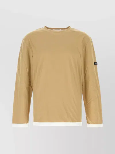 NAMACHEKO CREW NECK T-SHIRT CONTRAST HEM