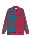 Namacheko Crimson Checkered Casual Shirt With Classic Collar In Pink