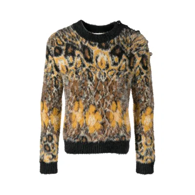 Pre-owned Namacheko Dalia Flower Print Crewneck 'brown' | Men's Size M
