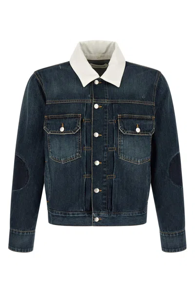 Namacheko Denim Jacket With Contrast Collar In Blue