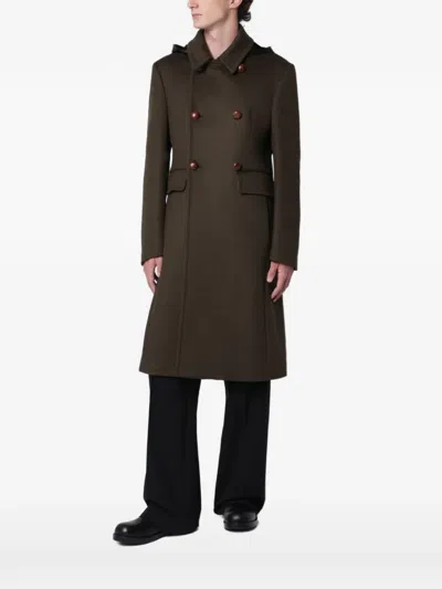 NAMACHEKO DOUBLE-BREASTED HOODED COAT