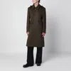 Namacheko Double-breasted Wool Coat With Contrasting Hood In Green