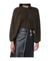 Namacheko Black Draped Silk Top In Black