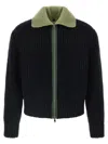 Namacheko Cardigan With Contrast Collar And Long Sleeves In Black