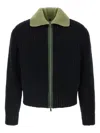 Namacheko Cardigan With Contrast Collar And Long Sleeves In Black