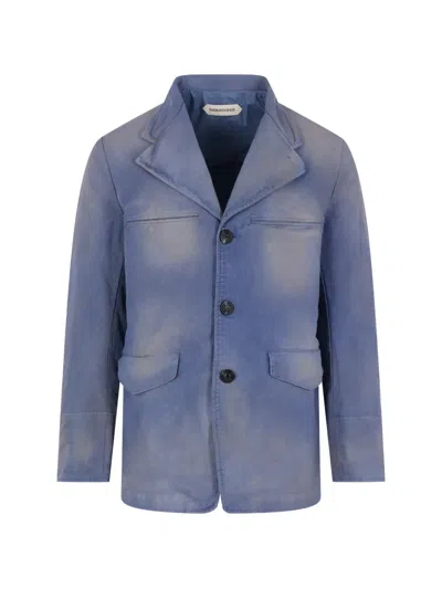Namacheko Faded-effect Single-breasted Blazer In Blue