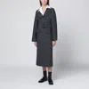 Namacheko Grey Wool Coat With Belt In Black