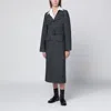 Namacheko Grey Wool Coat With Belt In Black