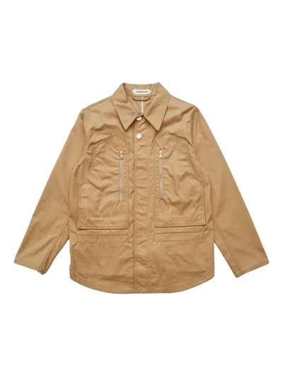 Namacheko Helios Zip-pocket Overshirt In Brown