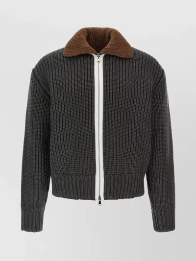 NAMACHEKO HIGH COLLAR LONG SLEEVE CARDIGAN