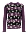 Namacheko Wool Blend Crew-neck Sweater With Intentional Rips In Purple