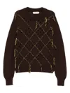 Namacheko Intarsia Quilt Crew-neck Jumper In Brown