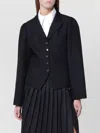 Namacheko Jacket Button Detailing Notched Lapels Structured Shoulders In Black