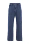 Namacheko Slim Fit Denim Trousers With Pockets And Loops In Blue