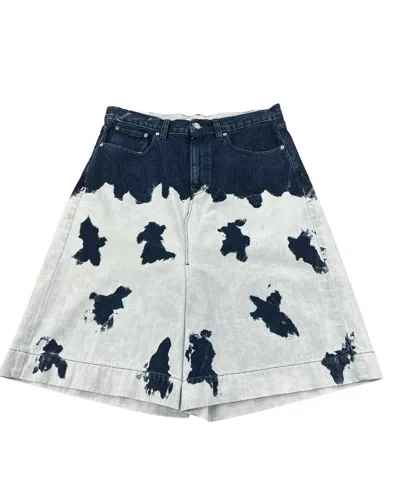 NAMACHEKO NAMACHEKO JWAN DENIM SHORTS BLEACHED COW DARK BLUE