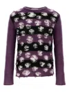 Namacheko Wool Blend Crew-neck Sweater With Intentional Rips In Purple
