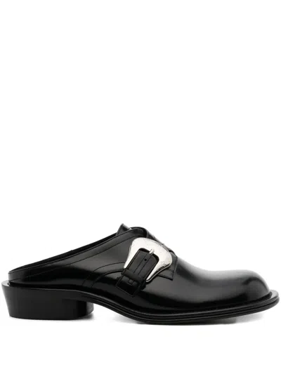 Namacheko Leather Monk Shoes In Black