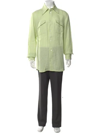 Pre-owned Namacheko Linen Long Sleeve Shirt In Green