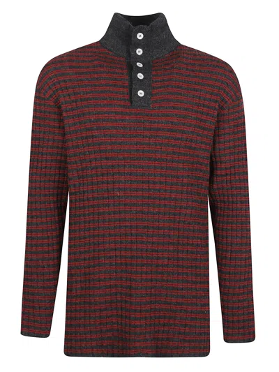 Namacheko Luther Striped Highneck Pullover In Multi