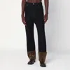 Namacheko Jeans Featuring Velvet Cuffed Hem In Black