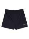 Namacheko Midnight Blue Bermuda Sports Shorts In Black