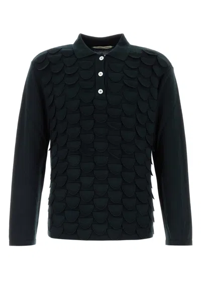NAMACHEKO POLO IN LANA BLU NOTTE  UOMO