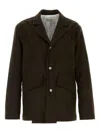 Namacheko Moleskin Cotton Blazer Notch Lapels In Brown