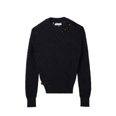 Namacheko Nissan Textured Crewneck Sweater Black