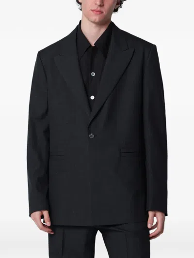 Namacheko Single-breasted Jacket Grey Pattern In Wool In Black