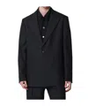 Namacheko Single-breasted Jacket Grey Pattern In Wool In Black