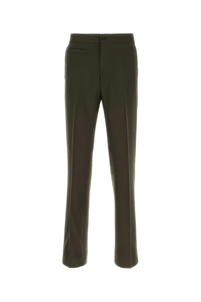 Namacheko Olive Green Wool Pant In Brown