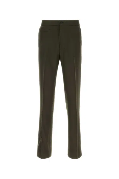 NAMACHEKO OLIVE GREEN WOOL PANT