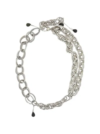 Namacheko Onyx-pendant Chain Necklace In Silver