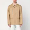 Namacheko Collared Cotton Jacket With Front Zip Pockets In Brown