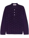 Namacheko Bird Feather Polo Sweater In Purple