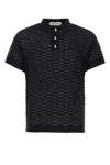 Namacheko Textured Finish Sheer Polo Shirt