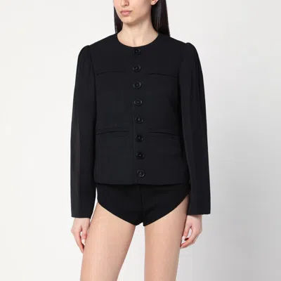 NAMACHEKO NAMACHEKO REGIMENT BLACK JACKET IN SILK BLEND