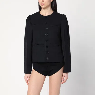 NAMACHEKO NAMACHEKO REGIMENT BLACK JACKET IN SILK BLEND