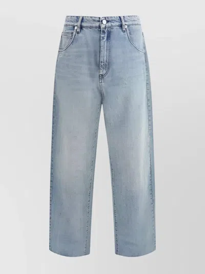 Namacheko Relaxed Baggy Cotton Jeans With Faded Wash In Blue