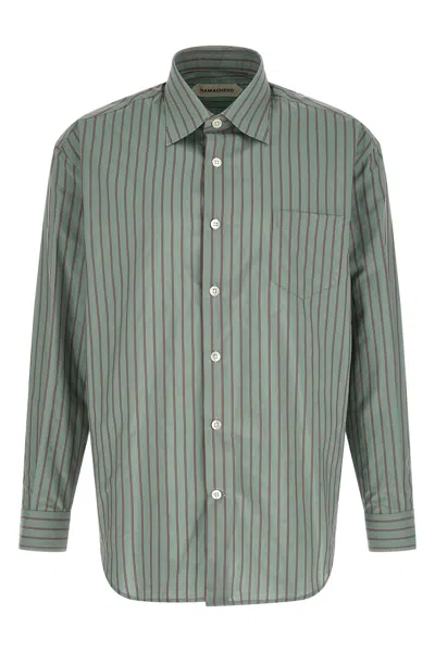 Namacheko Shirt With Jacquard Stripes In Light Blue