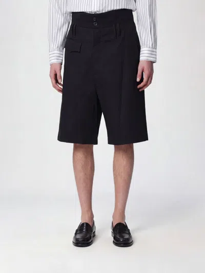 Namacheko Black Cotton Bermuda Shorts In Multi