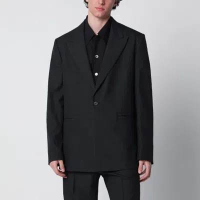 NAMACHEKO NAMACHEKO SINGLE-BREASTED JACKET GREY PATTERN IN WOOL