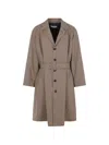 Namacheko Single-breasted Wool Checked Coat In Brown