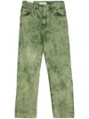 Namacheko Snow Wash Straight-legged Jeans In Green
