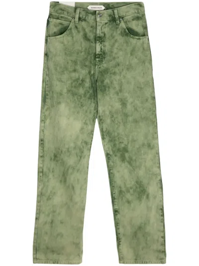 Namacheko Snow Wash Straight-legged Jeans In Green