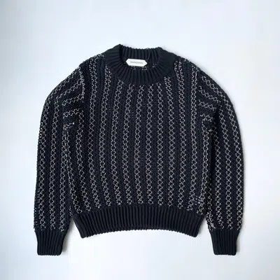Pre-owned Namacheko S/s 19 ‘merdan' Mesh Weave Sweater In Black